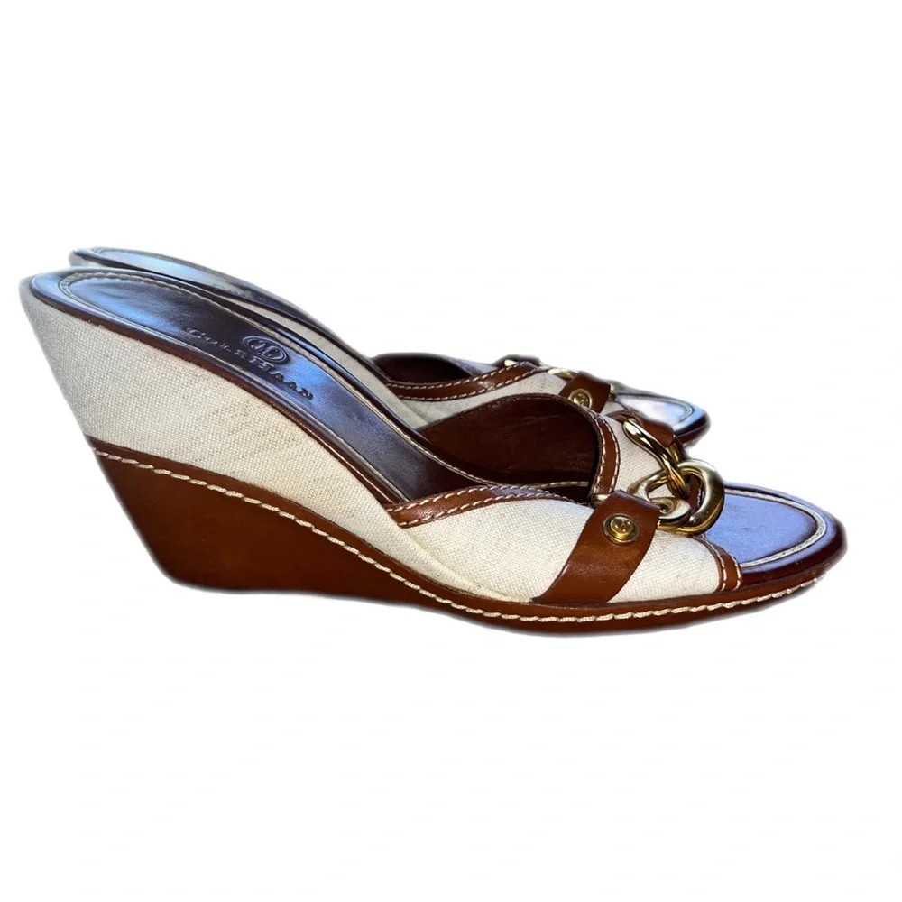 Cole Haan Kina Wedge Natural Linen size 8 B